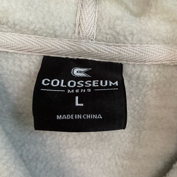 Colosseum Wisconsin Fleece Full Zip Jacket Long Sleeves Pockets Gray L Badgers - Picture 10 of 10